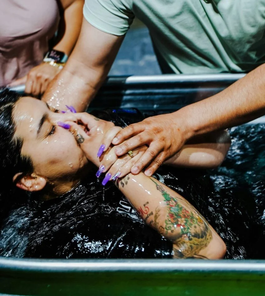 A baptism celebration at Current Church